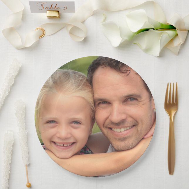 custom photo paper plate (Wedding)