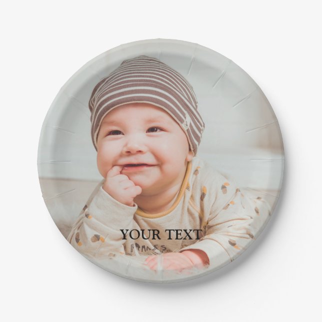 Custom Photo Paper Plate (Front)