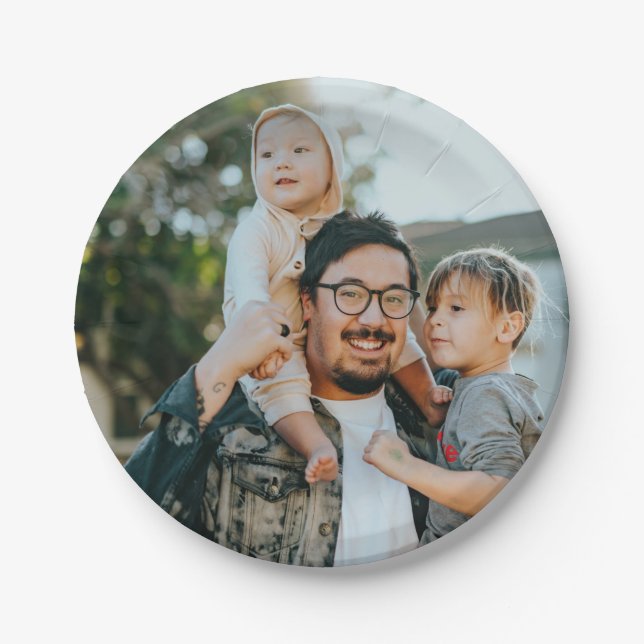 Custom Photo Paper Plate (Front)