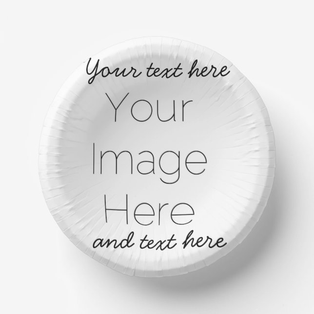 Custom Photo Paper Plates Your Photos and Text (Front)