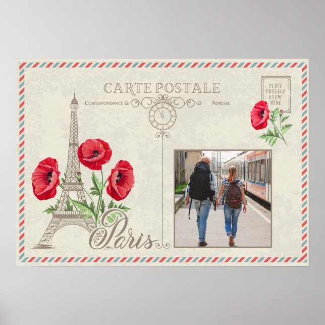 Custom photo Paris France poster (Front)