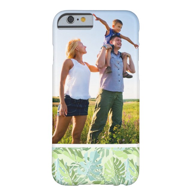 Custom Photo Pastel Tropical Palm Leaves Case-Mate iPhone Case (Back)