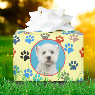 Custom Photo Paws Cat Lover Dog Lover Pet Lover Wrapping Paper