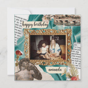 Custom Photo Perfect gift Birthdays vintage friend Invitation