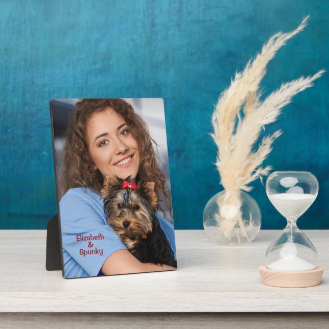 Custom Photo Personalise Easel Plaque (Side)