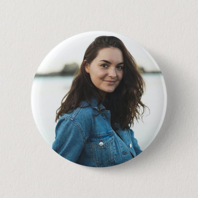 Custom Photo Personalised 6 Cm Round Badge (Front)