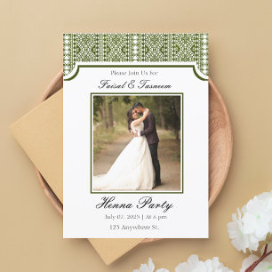 Custom Photo Personalised Arab Henna Invitation