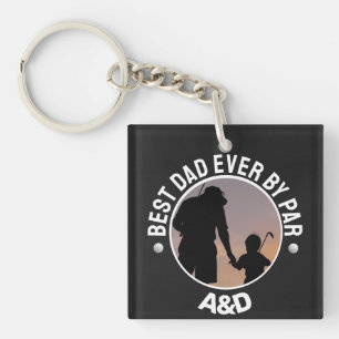 Custom Photo personalised Best Dad Ever By Bar Key Ring