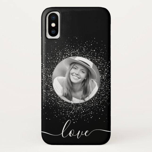 Custom Photo Personalised Black Case-Mate iPhone Case (Back)