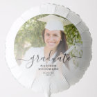 Custom Photo Personalised Black Script Graduation