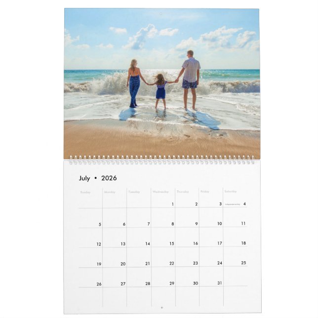 Custom Photo Personalised Calendar Add Your Photos (Jul 2026)
