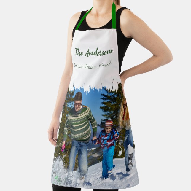 Custom Photo Personalised Christmas Holiday Apron (Insitu)