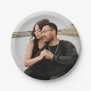 Custom Photo Personalised Couple Picture Paper Plate
