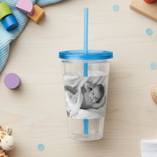 Custom Photo Personalised Family Baby Child Acrylic Tumbler