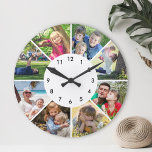 Custom Photo Personalised Family Children Friends Clock<br><div class="desc">Create your own customised 8 photo wall clock with your custom images.</div>