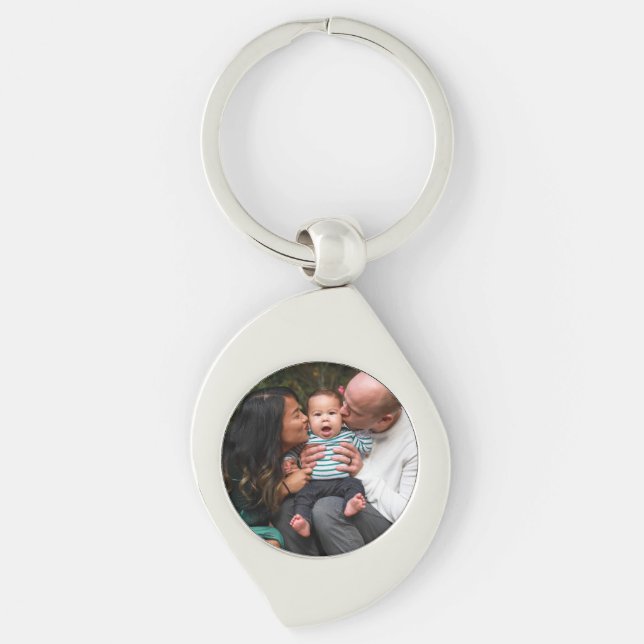 Custom Photo Personalised Family Key Ring (Front)