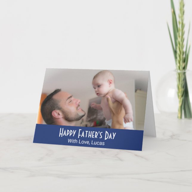 Custom Photo Personalised Father's Day Card (Front)
