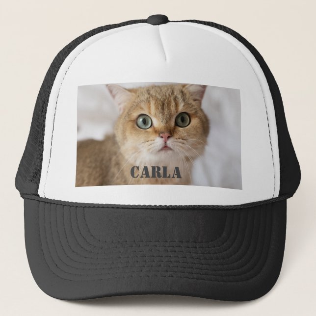 Custom Photo Personalised Gift, Chic and Elegant Trucker Hat (Front)