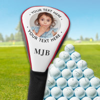 Custom Photo Personalised Golfer Monogram Driver