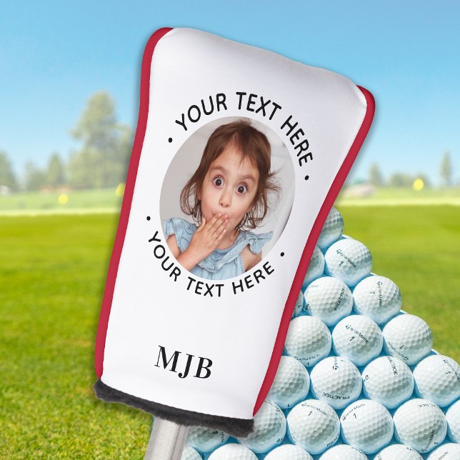 Custom Photo Personalised Golfer Monogram Putter Golf Head Cover (Creator Uploaded)