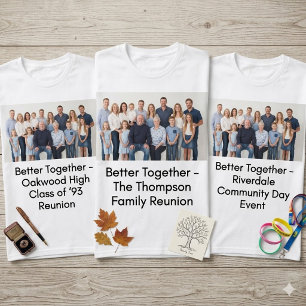Custom Photo Personalised Group Event Keepsake T-Shirt