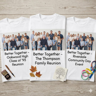 Custom Photo Personalised Group Event Keepsake T-Shirt