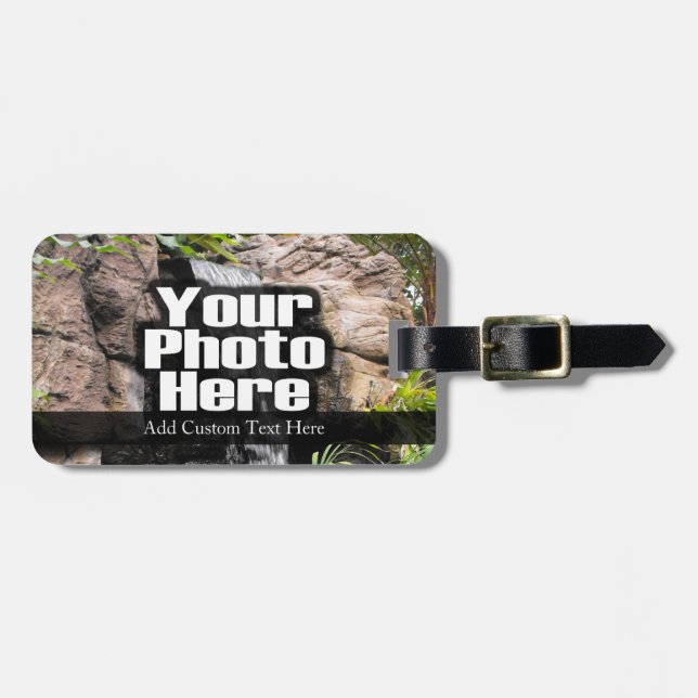 Custom Photo Personalised Luggage Name Tag (Front Horizontal)