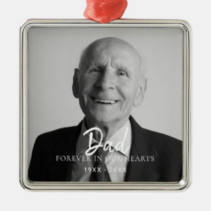 Custom Photo Personalised Memorial Death Metal Tree Decoration