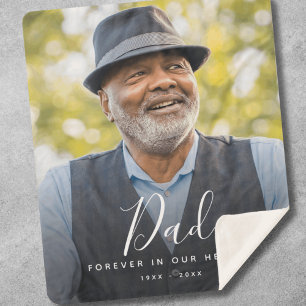 Custom Photo Personalised Memorial Father Dad Sherpa Blanket