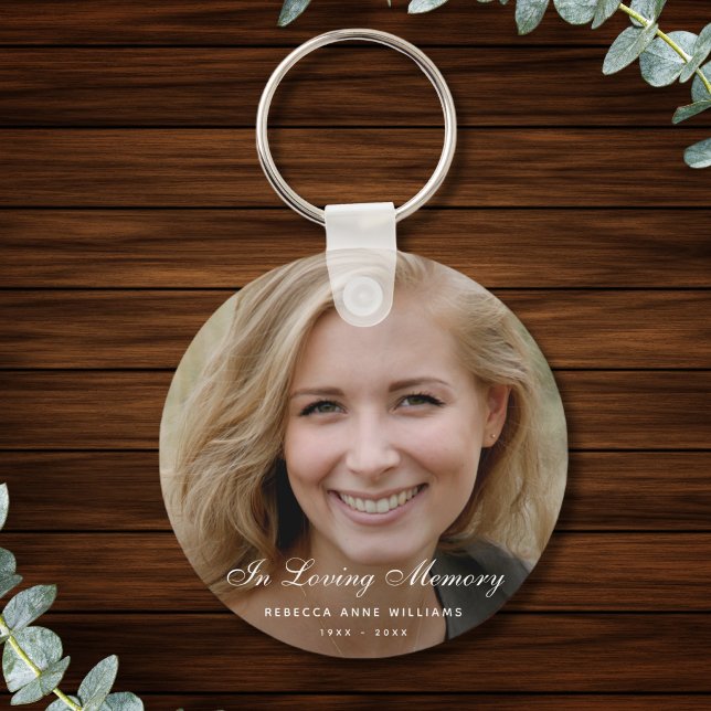 Custom Photo Personalised Memorial funeral death Key Ring (Creator Uploaded)