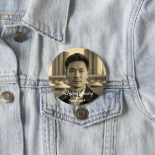 Custom Photo Personalised Memorial Tribute Funeral 7.5 Cm Round Badge
