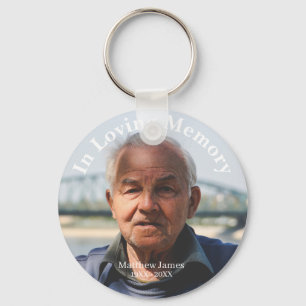Custom Photo Personalised Memorial Tribute Funeral Key Ring