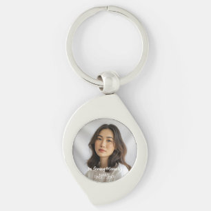 Custom Photo Personalised Memorial Tribute Funeral Key Ring