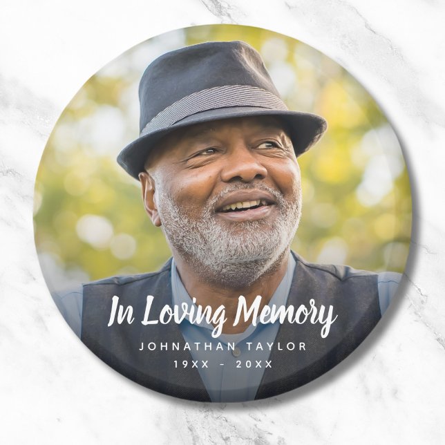 Custom Photo Personalised Memorial Tribute Funeral Magnet (Photo Memorial Magnet)