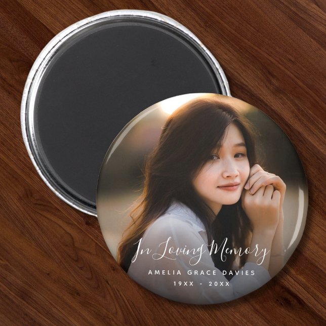 Custom Photo Personalised Memorial Tribute Funeral Magnet (Creator Uploaded)