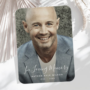 Custom Photo Personalised Memorial Tribute Funeral Magnet