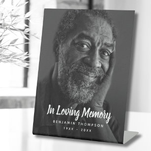 Custom Photo Personalised Memorial Tribute Funeral Pedestal Sign