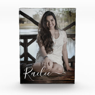 Custom Photo Personalised Name Elegant Keepsake