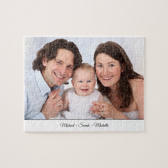 Custom Photo Personalised Name Jigsaw Puzzle (Horizontal)