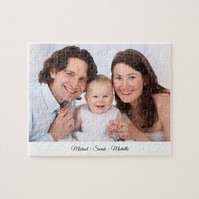 Custom Photo Personalised Name Jigsaw Puzzle (Horizontal)