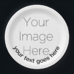 custom photo personalised  paper plate<br><div class="desc">Custom Photo Personalised paper plate for party "create your own" Upload a photo, and easily create your personalised paper plate. with your text Make your party unforgettable with custom photo paper plates! Simply upload your photo and add personalized text to create the perfect party accessory. Whether it’s for birthdays, weddings,...</div>