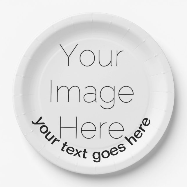 custom photo personalised  paper plate (Front)