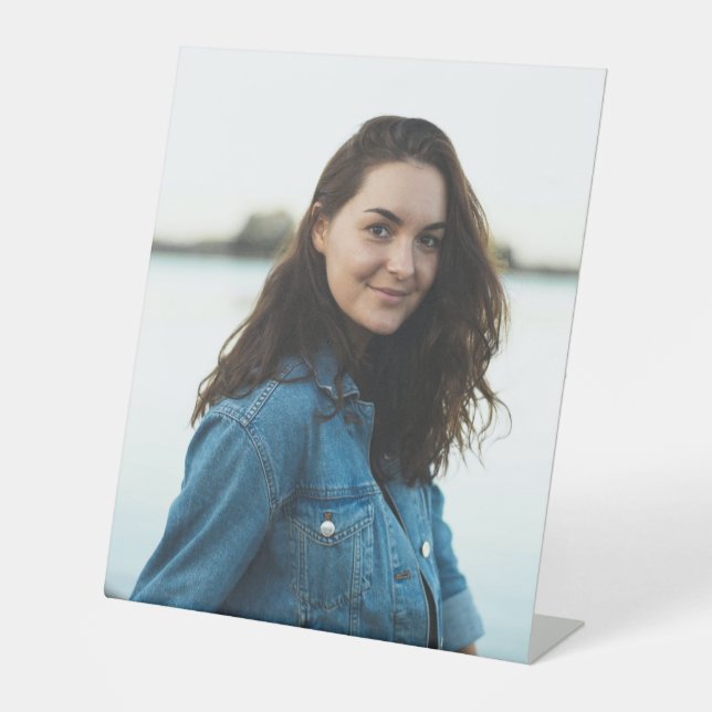 Custom Photo Personalised Pedestal Sign (Front)