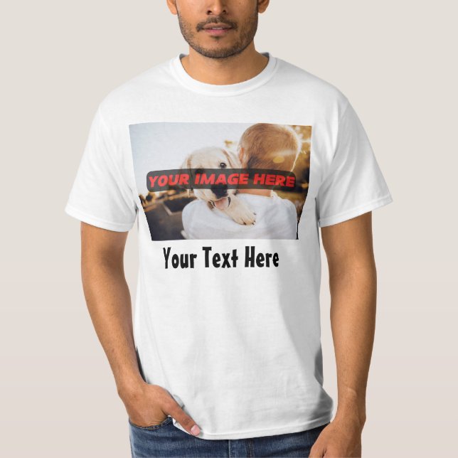 Custom Photo - Personalised Picture Gift T-Shirt (Front)