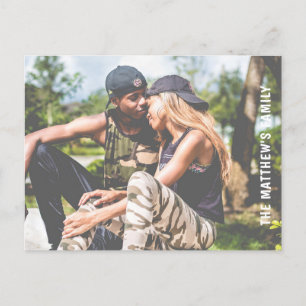 Custom photo personalised postcard