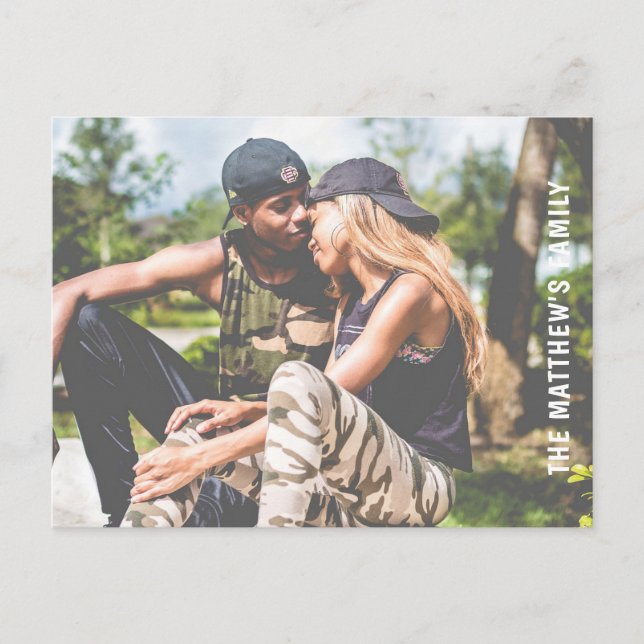 Custom photo personalised postcard (Front)