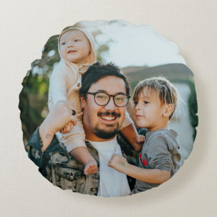 Custom Photo Personalised   Round Cushion