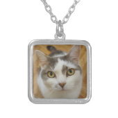 Custom Photo Personalised Silver Plated Necklace (Front)