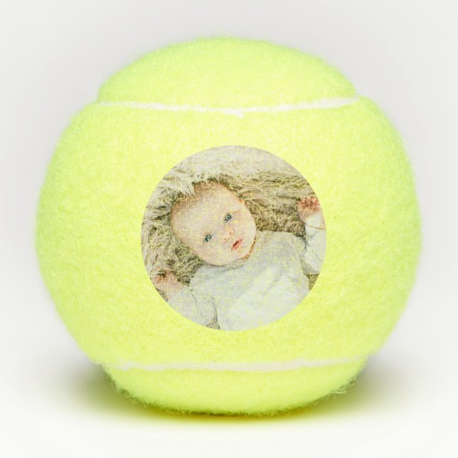 Custom Photo Personalised Sports Tennis Balls (Front)