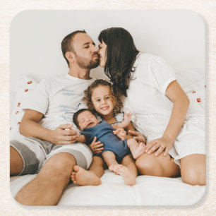Custom Photo Personalised Square Paper Coaster